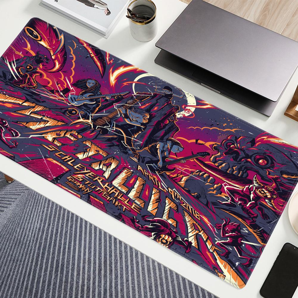 Esports Gaming Mouse Pad - 밴드 M-Metallicaes 마우스 패드 90x40CM 미끄럼