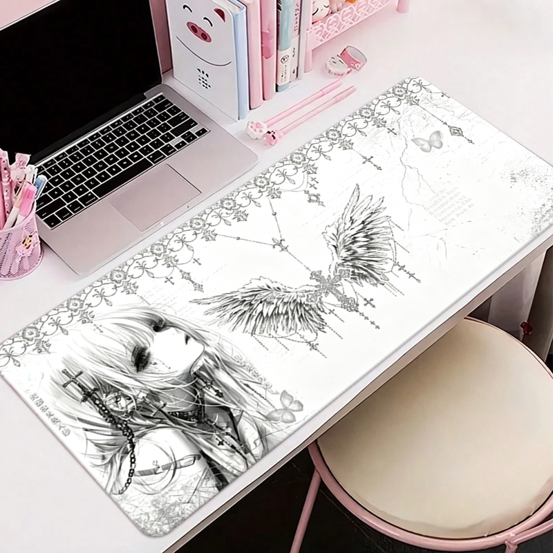 Esports Gaming Mouse Pad - 가죽 마우스 패드 블랙 화이트 애니메이션