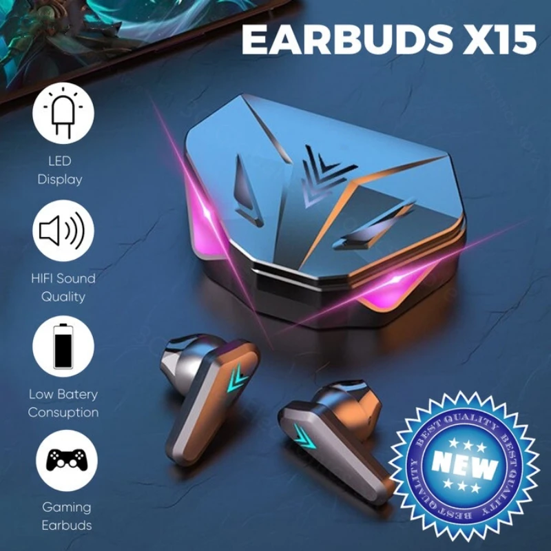 1PCS X15 TWS X15 Pro 무선 이어폰 5. - Esports Gaming Headphones 리뷰 및 가격