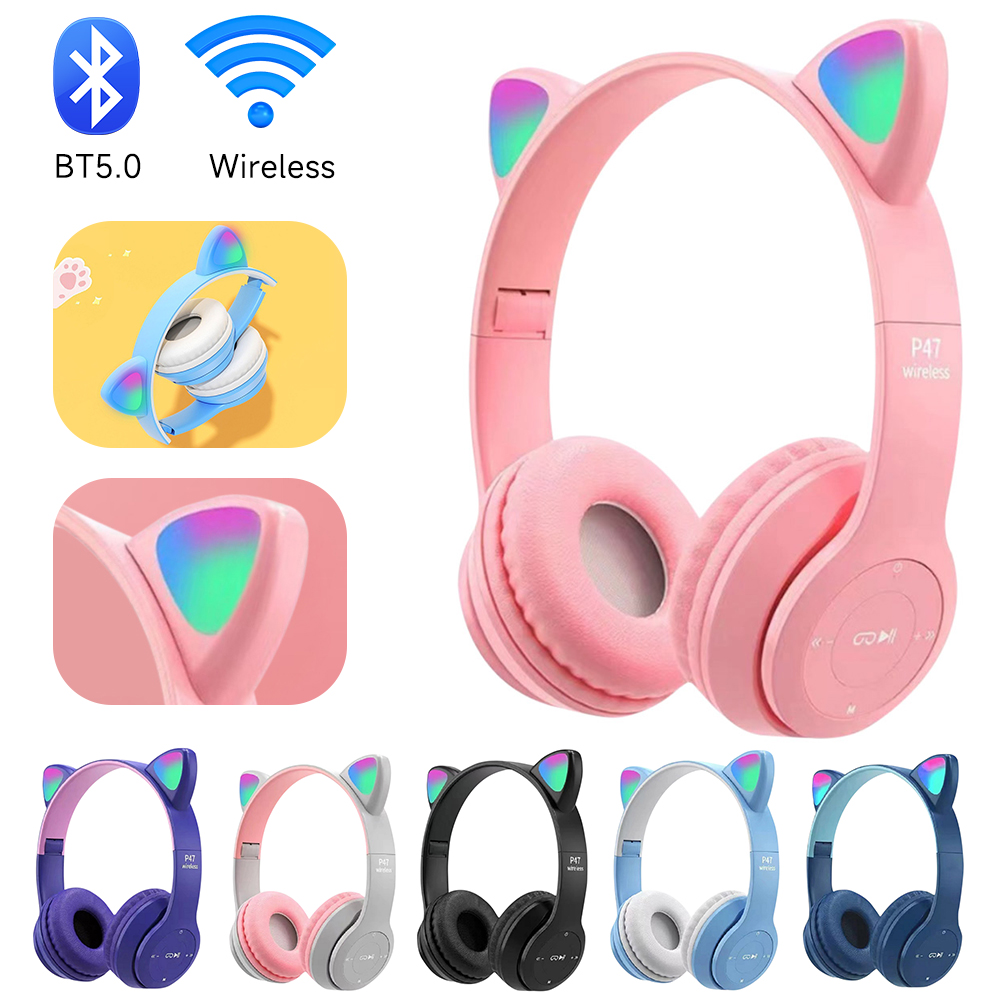 P47M 무선 블루투스 헤드셋 게이머 고양이 LED 라 - Esports Gaming Headphones 리뷰 및 가격