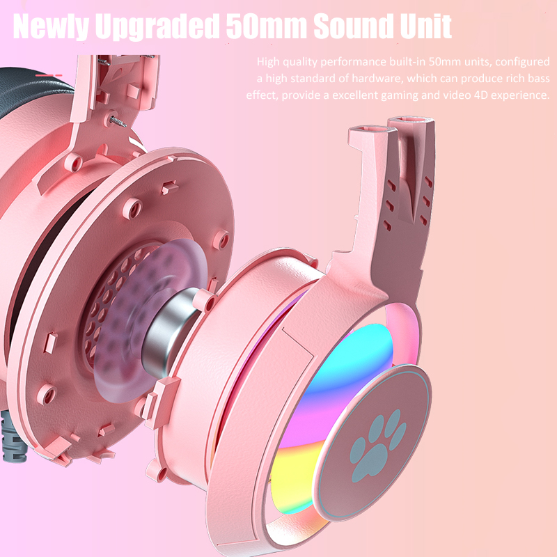 귀여운 고양이 귀 게임용 헤드폰, 마이크 포함, 소음  - Esports Gaming Headphones 리뷰 및 가격